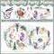 98 Pcs Watercolor Dragon Party Tableware Set 24 Guest (White, Green, Purple)